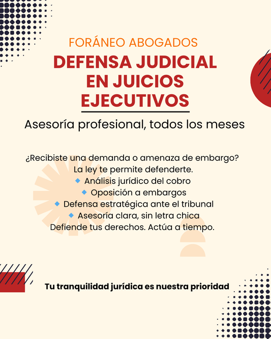 Defensa judicial en juicios ejecutivos (embargos)